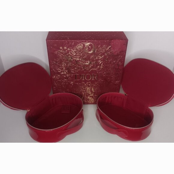 TWO DIOR RED PATENT VANITY CASE / PLEASE READ DESCRIPTION - Picture 14 of 16